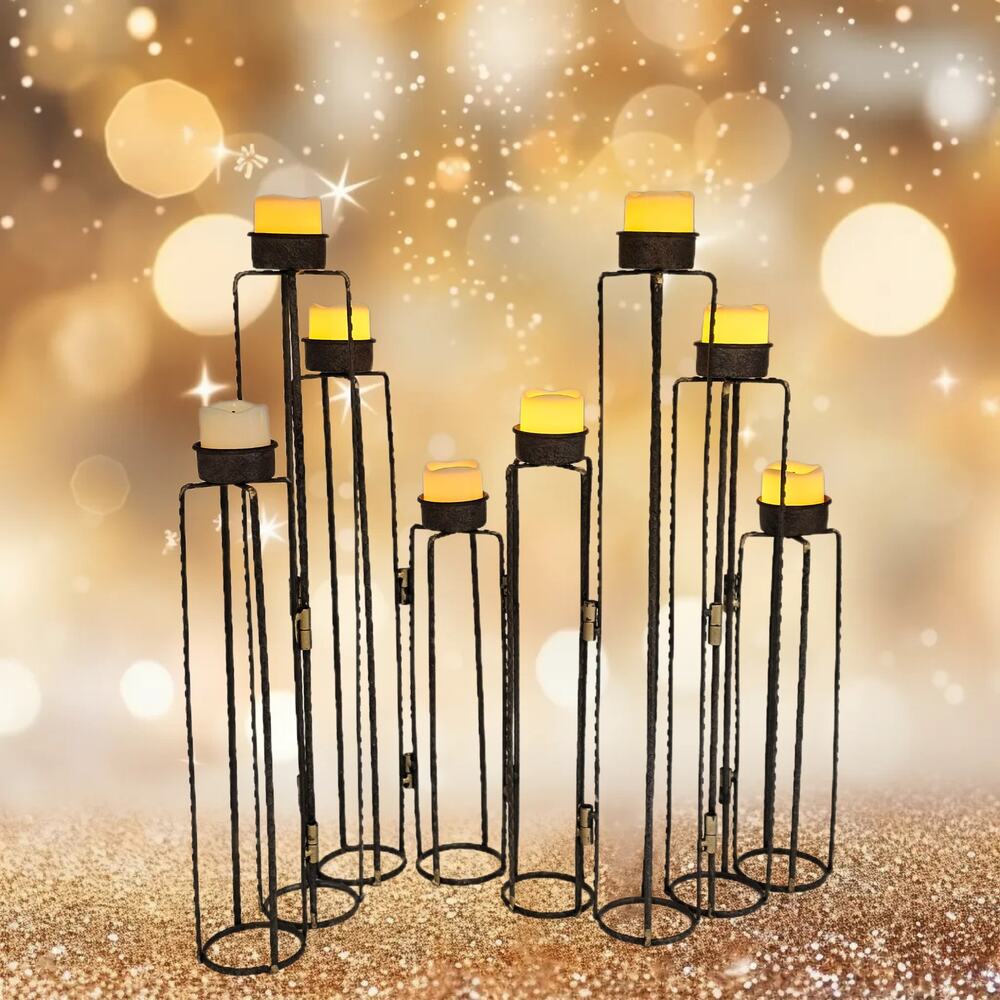 ELK Lighting Ascencio Expandable Metal Tealight Candle Holder MCM Industrial